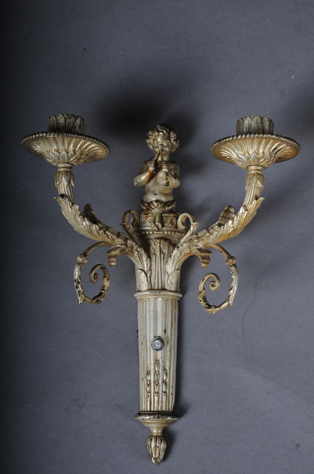 Beautiful Antique Bronze Candle Sconce From Around 1880, France photo for sale