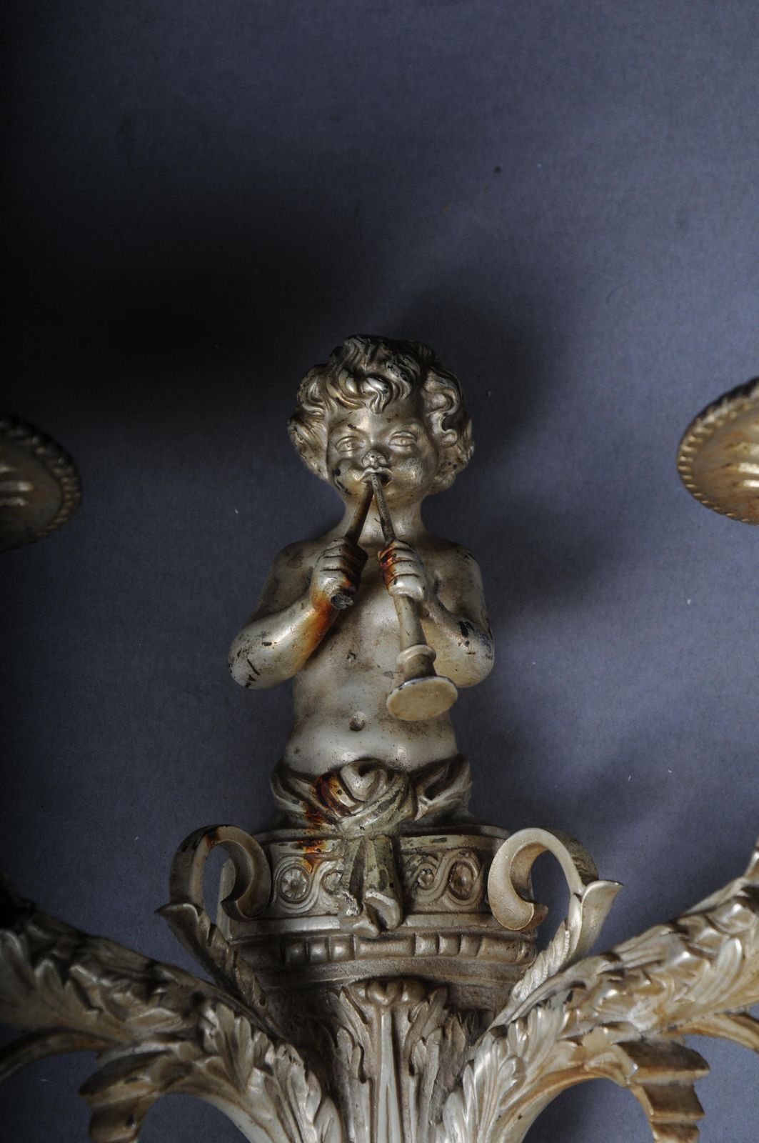 Beautiful Antique Bronze Candle Sconce From Around 1880, France photo vinterior