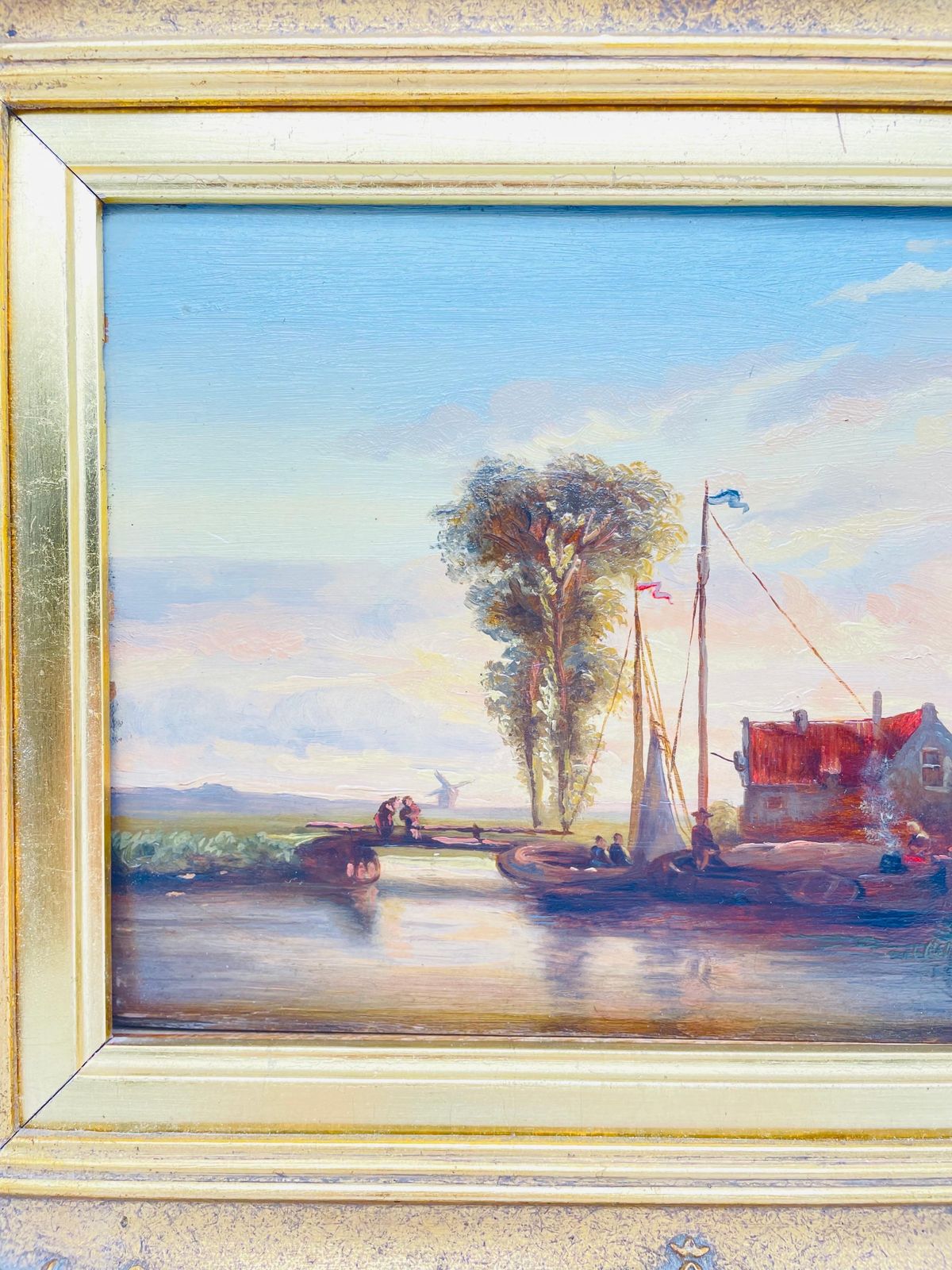 Antique Seascape Painting By Conrad Eilers, Around 1890 photo furniture