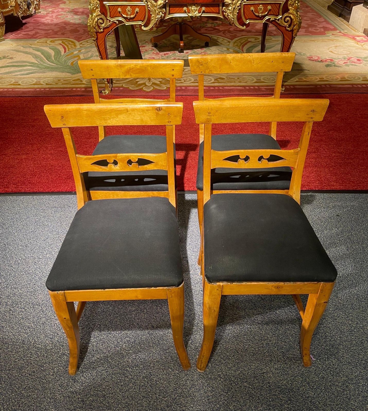 Beautiful Set Of 4 Biedermeier Chairs From Around 1860 photo furniture