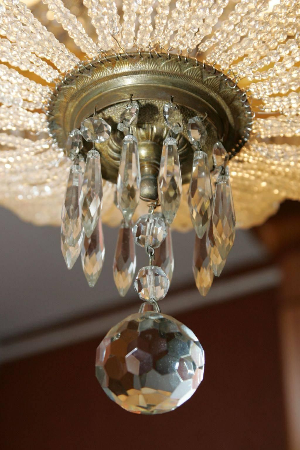 19th Century Empire Style French Basket Chandelier photo Lighting