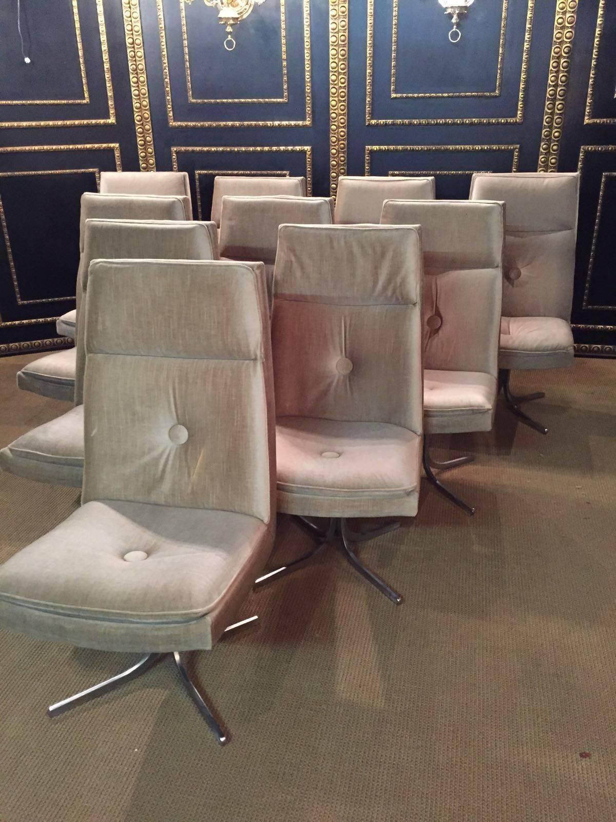 Ten Lounge Chairs Seventies Bauhaus, Germany, 1970s photo for sale