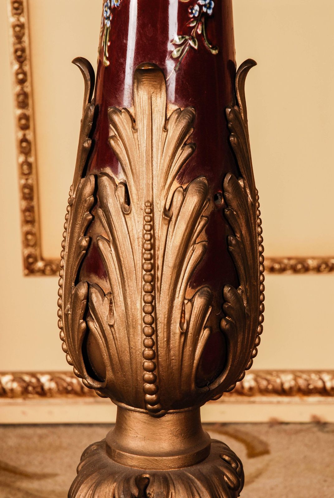19th Century Napoleon III Museale Floor Lamp Petroleum Lamp photo vinterior