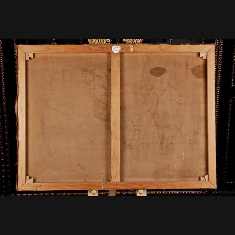 photo furniture 19th Century Rococo Style Painting Oil On Canvas