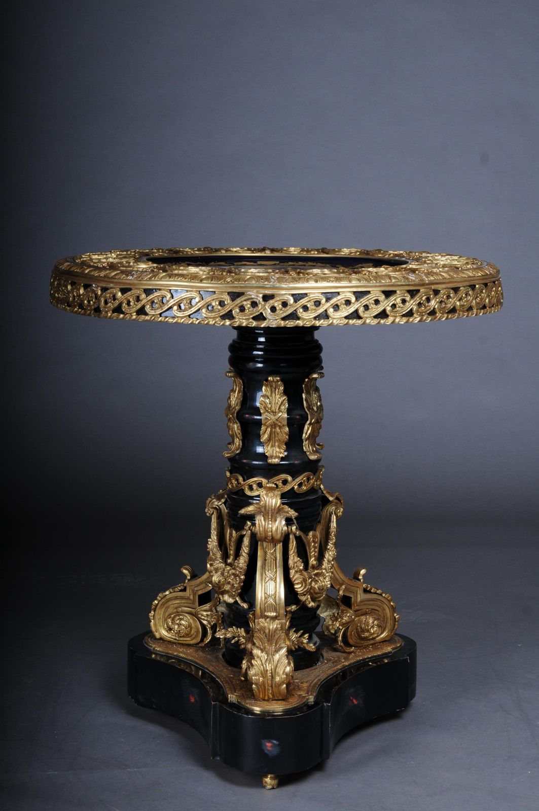 Imperial Center Table, Frame And Top Mount In Porcelain With Sevres Style Bronze photo Furniture