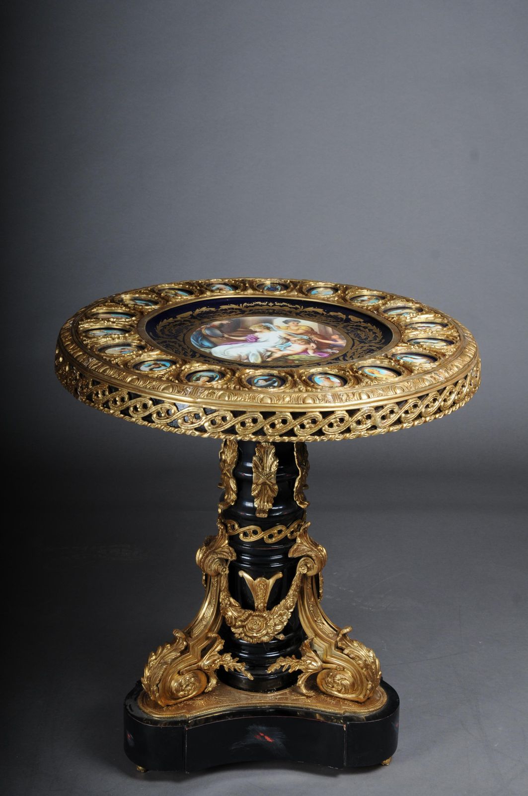 Imperial Center Table, Frame And Top Mount In Porcelain With Sevres Style Bronze photo 5989.0