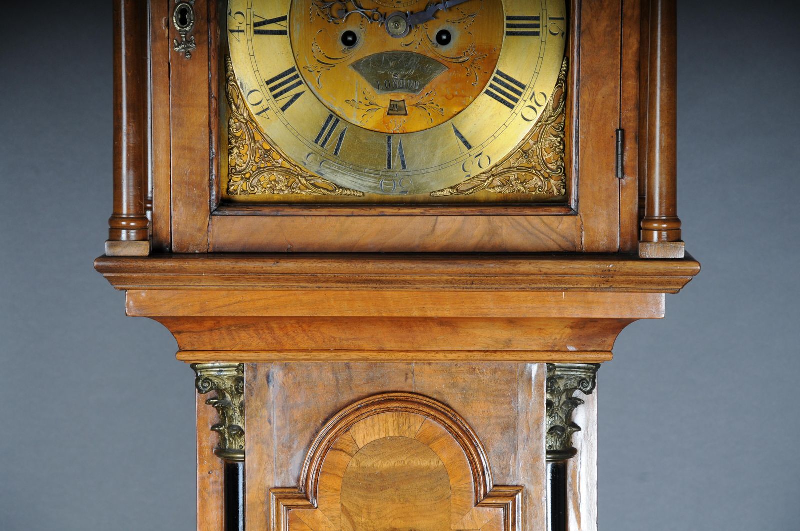 Beautiful Antique English Grandfather Clock, Root Wood, 19th Century photo 4406.0