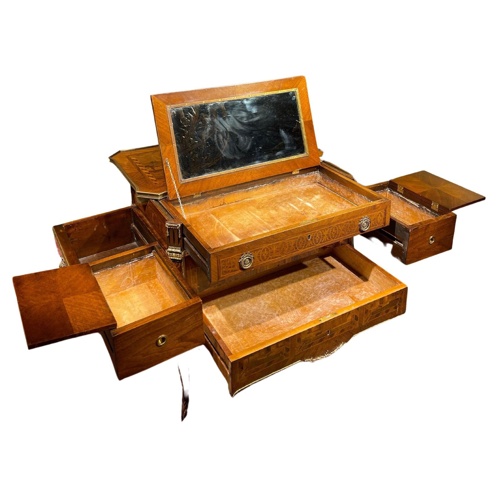 20th Century Louis XV Style Dresser/Dressing Table, Transformable Furniture photo furniture