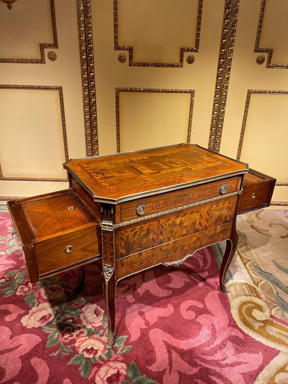 20th Century Louis XV Style Dresser/Dressing Table, Transformable Furniture photo vinterior