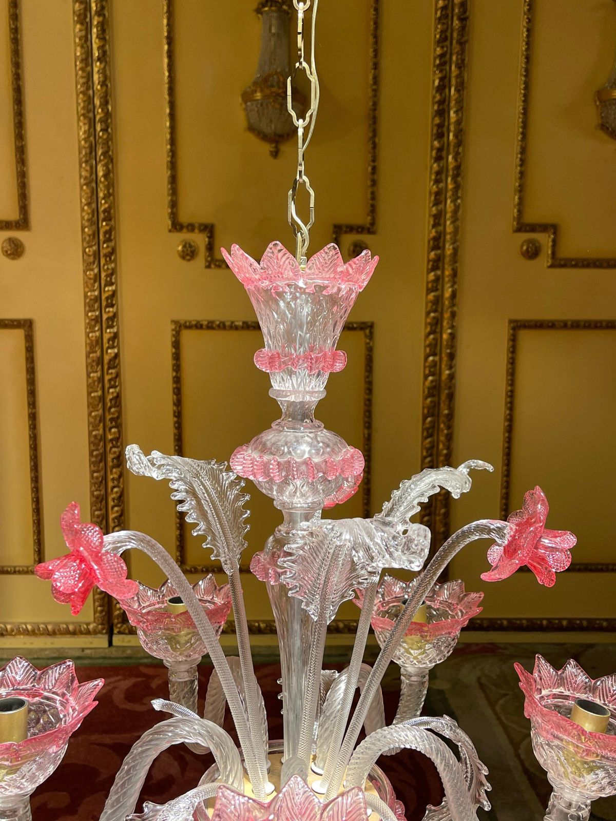 20th Century Murano Italy Chandelier Ceiling Luster, Mouth Blown photo 2124.0