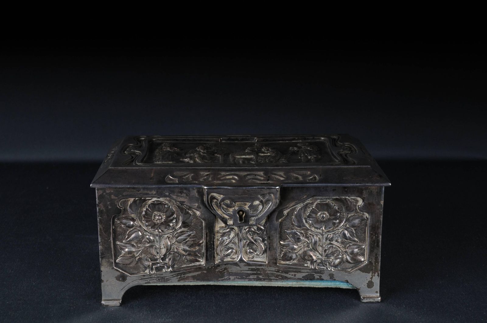 Wmf Box Jewelry Chest Antique Art Nouveau Silvered Germany photo furniture