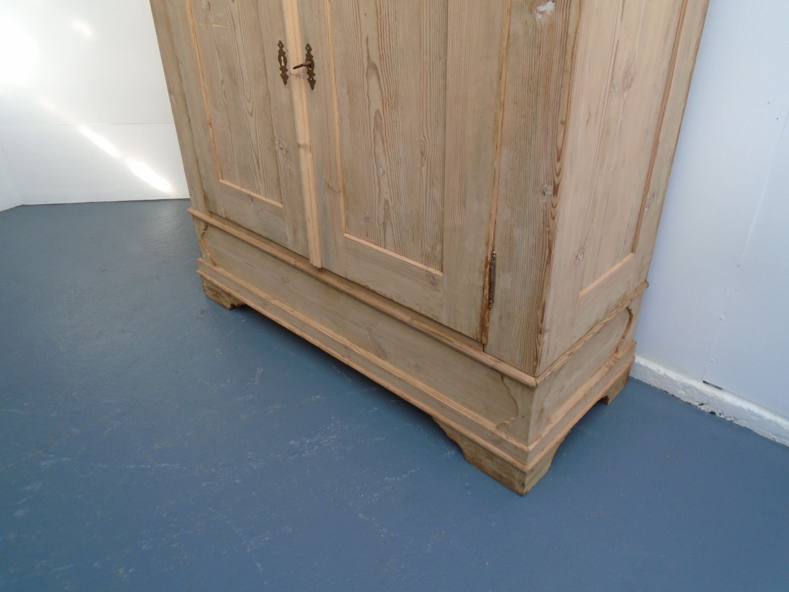 Great Georgian Panelled Pine Knockdown Wardrobe To Wax/Paint photo Furniture