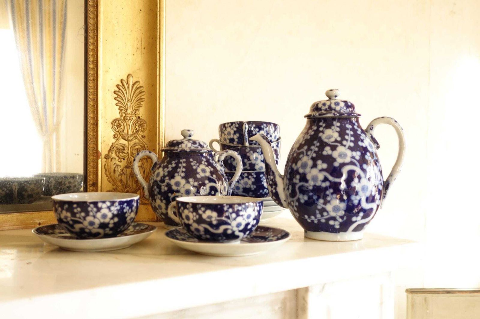 Antique Chinese Porcelain Tea Ceremony Set Service   Set Of 6 photo furniture