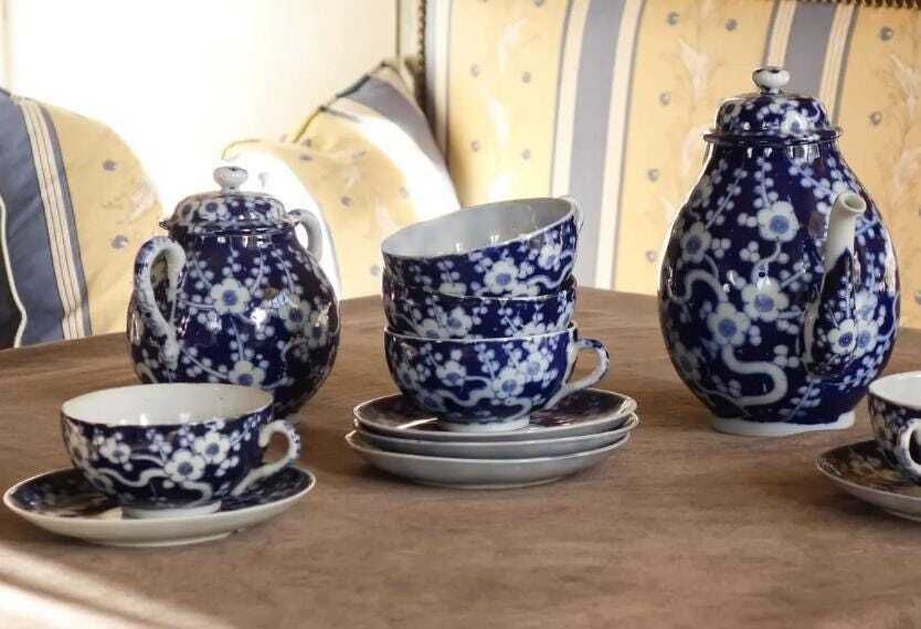 Antique Chinese Porcelain Tea Ceremony Set Service   Set Of 6 photo vintage