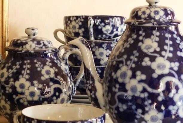photo furniture Antique Chinese Porcelain Tea Ceremony Set Service   Set Of 6