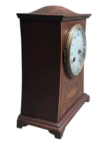 An Arts And Crafts Mantle Clock With Inlay Liberty & Co? photo vinterior