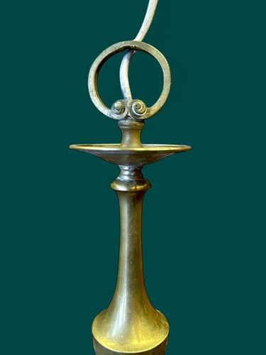 Antique English Bronze Five Arm Chandelier Very Heavy , Country House Interior photo Lighting