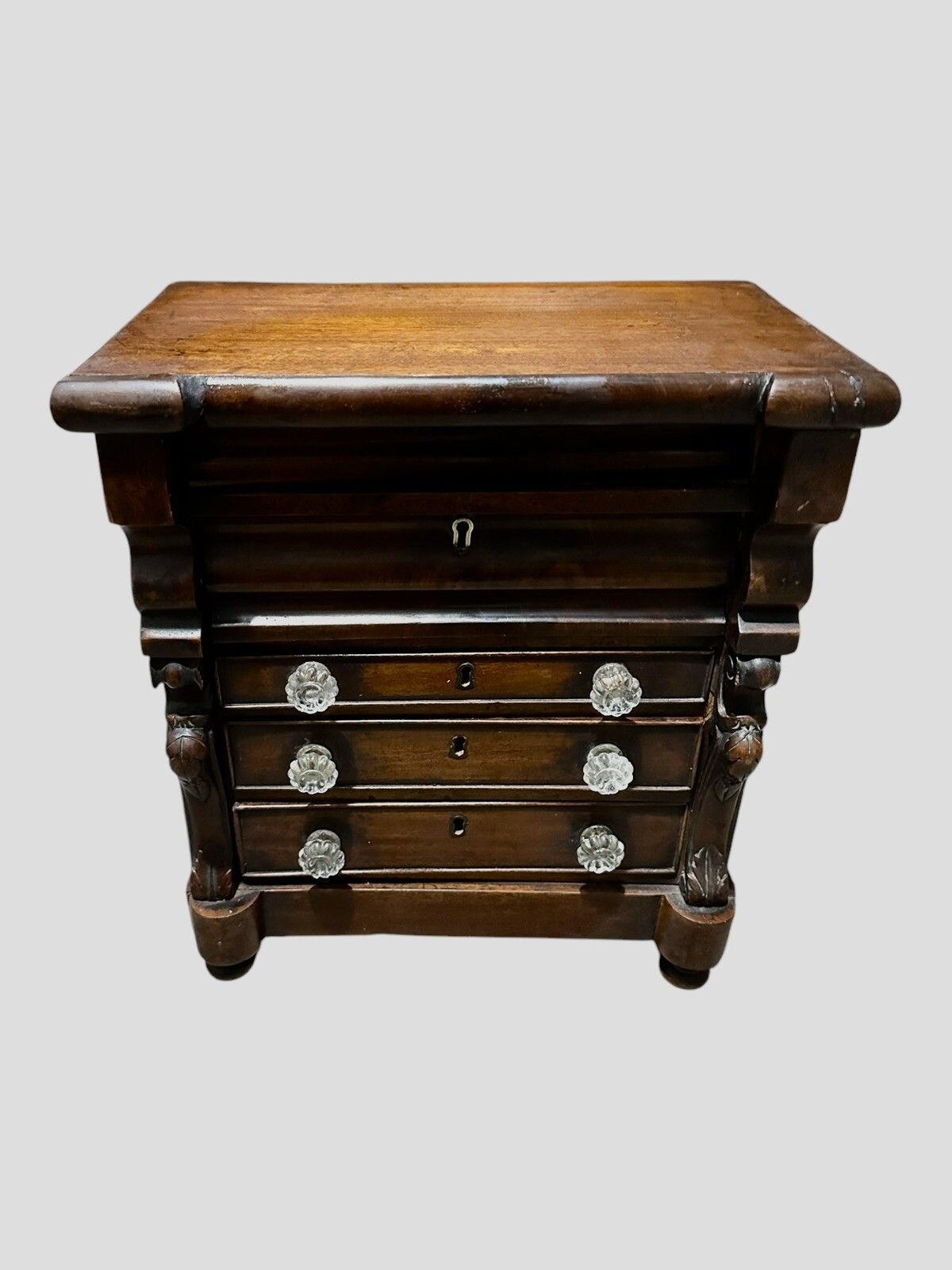 Georgian Apprentice Piece/Miniature Mahogany Chest Of Drawers photo furniture
