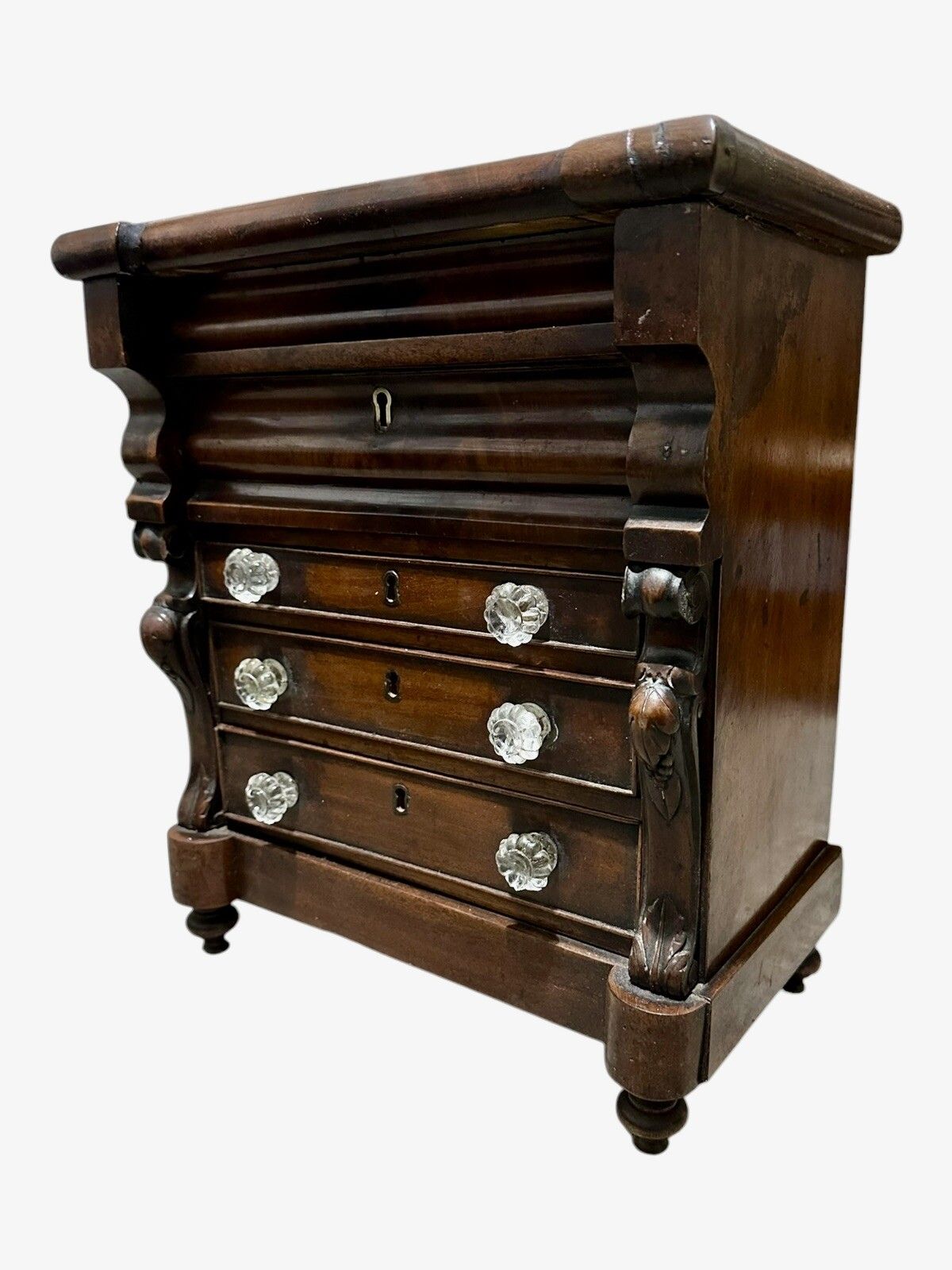 Georgian Apprentice Piece/Miniature Mahogany Chest Of Drawers photo Furniture