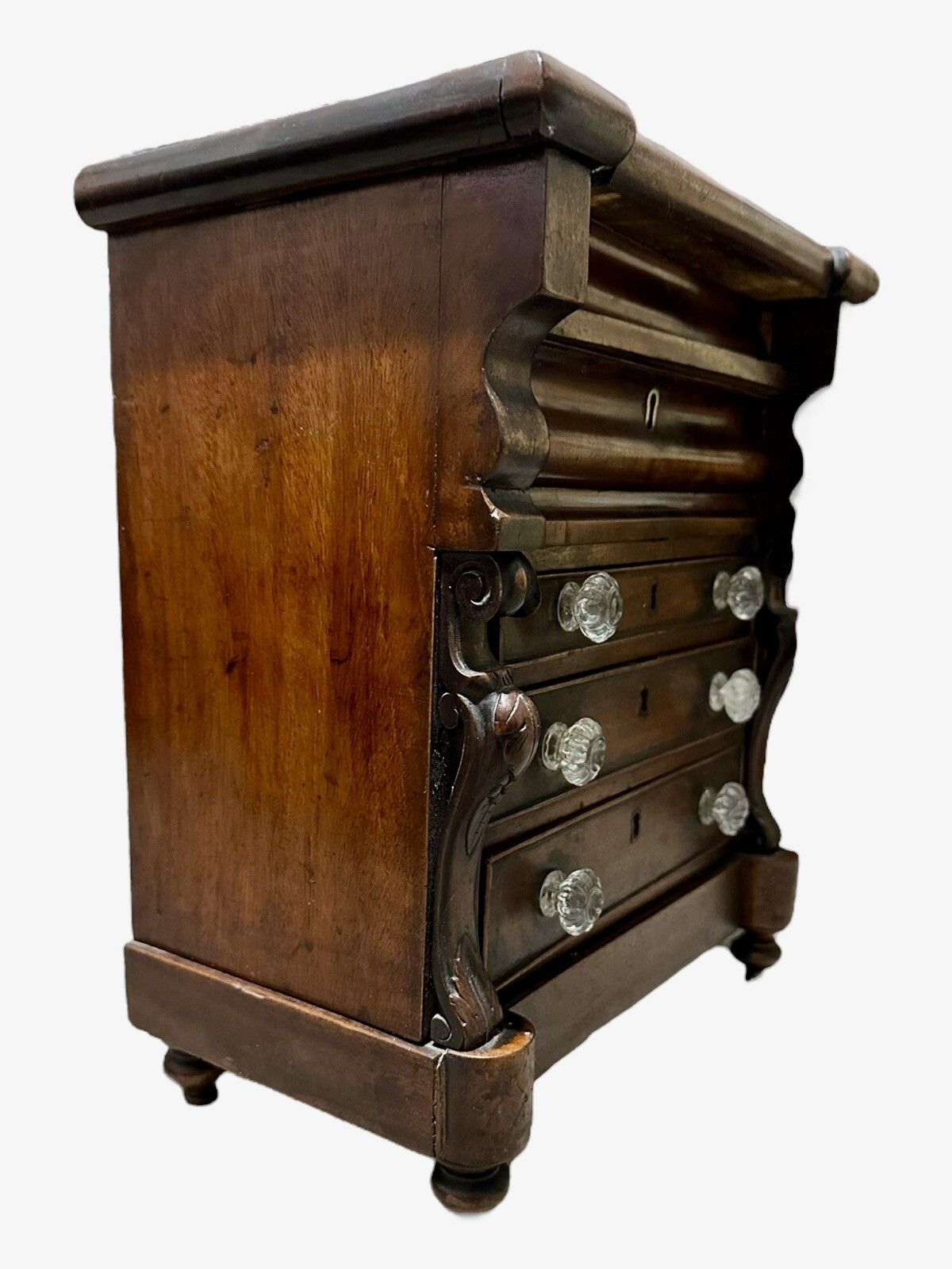 Georgian Apprentice Piece/Miniature Mahogany Chest Of Drawers photo 325.0