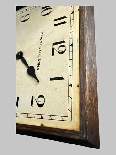Art Deco Garrard Wall Clock Oak And Chrome Ipswich Interest photo for sale