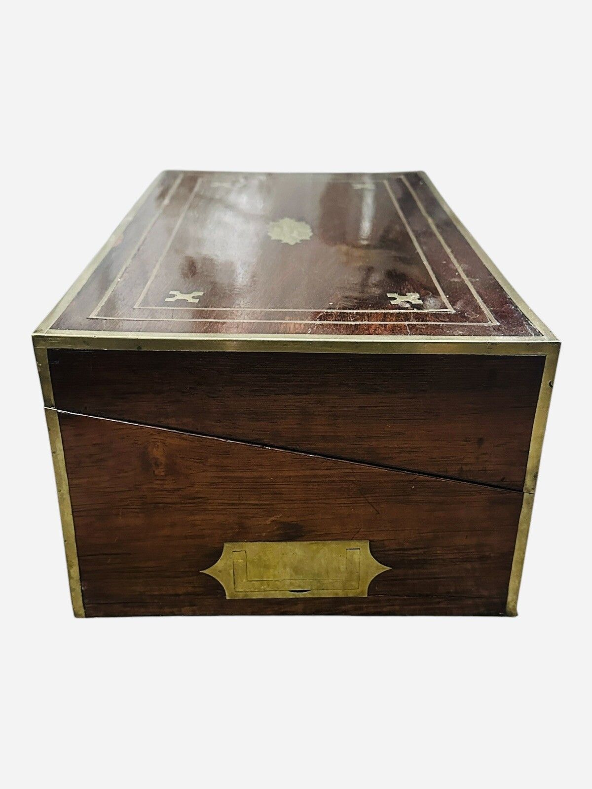 Superb Large Regency Writing Slope Box Campaign 1830 photo vinterior