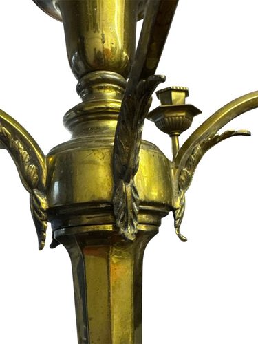 Quality Heavy Brass Empire Style French Chandelier And Wall Lights photo 295.0