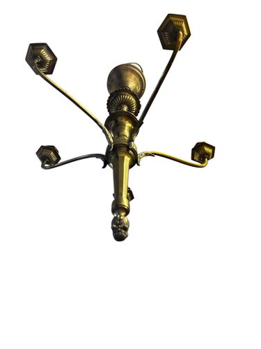 Quality Heavy Brass Empire Style French Chandelier And Wall Lights photo buy