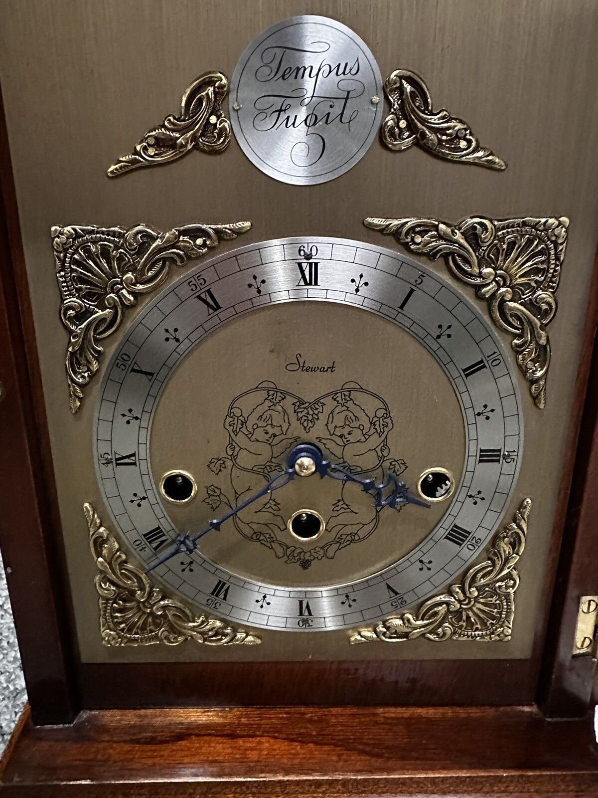 Mid Century Tempus Fugit Table Bracket Clock, Movement Fhs Franz Hermle & Söhne photo vinterior