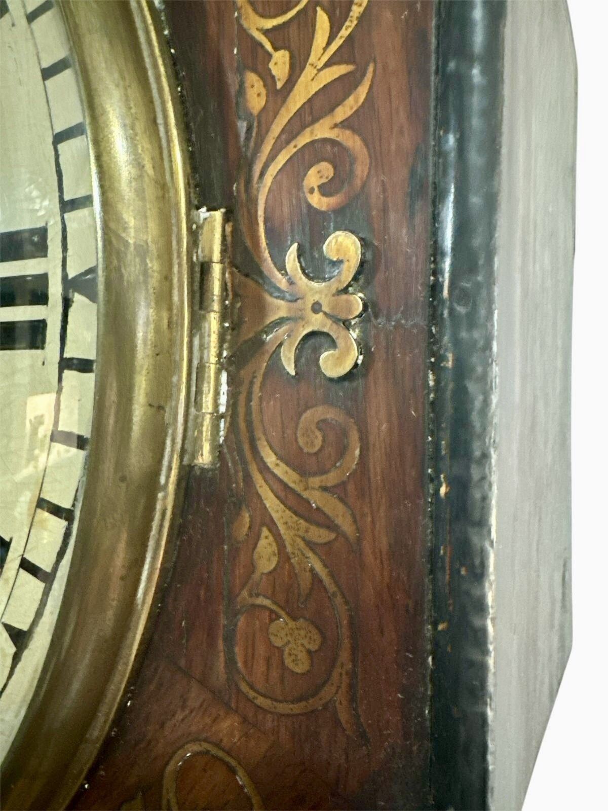 Camerer Cuss & Co Fussee Wall Clock Rosewood And Brass Inlay photo vinterior