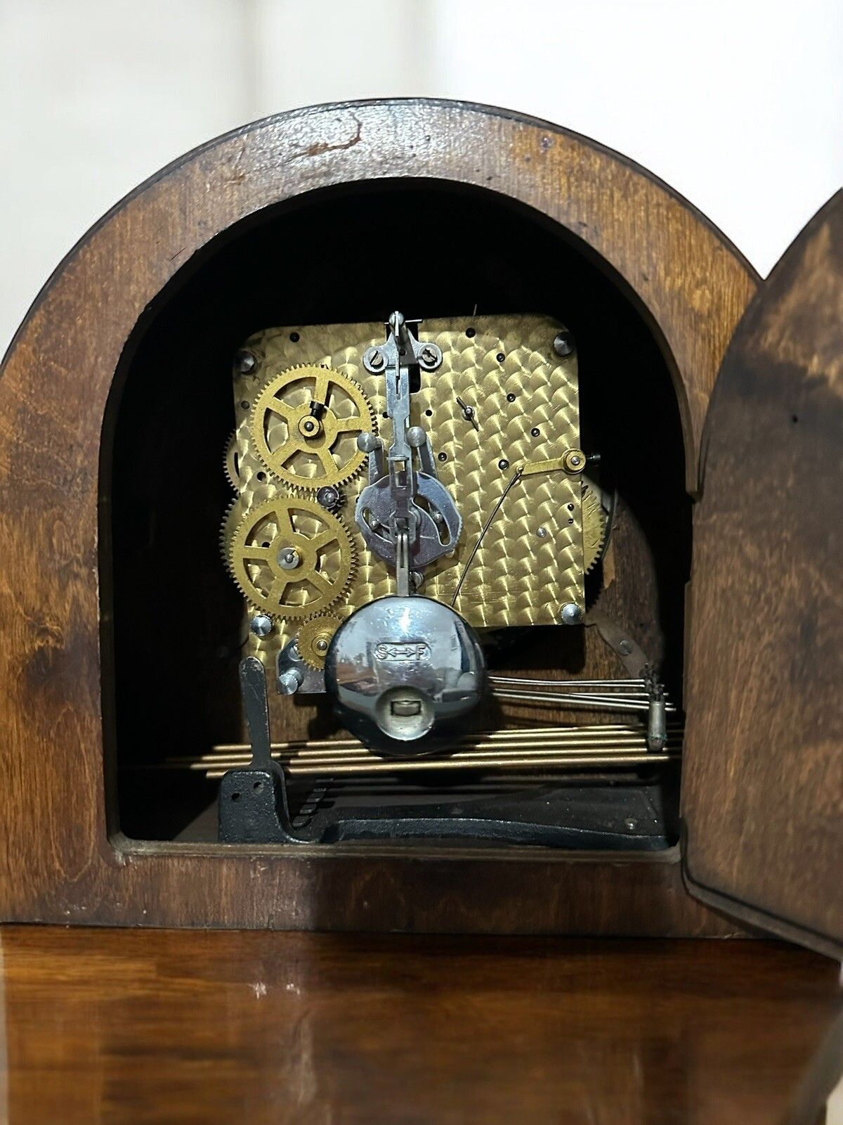 Art Deco Pretty Cws Wood Cased Westminster Chime Mantle Clock photo buy