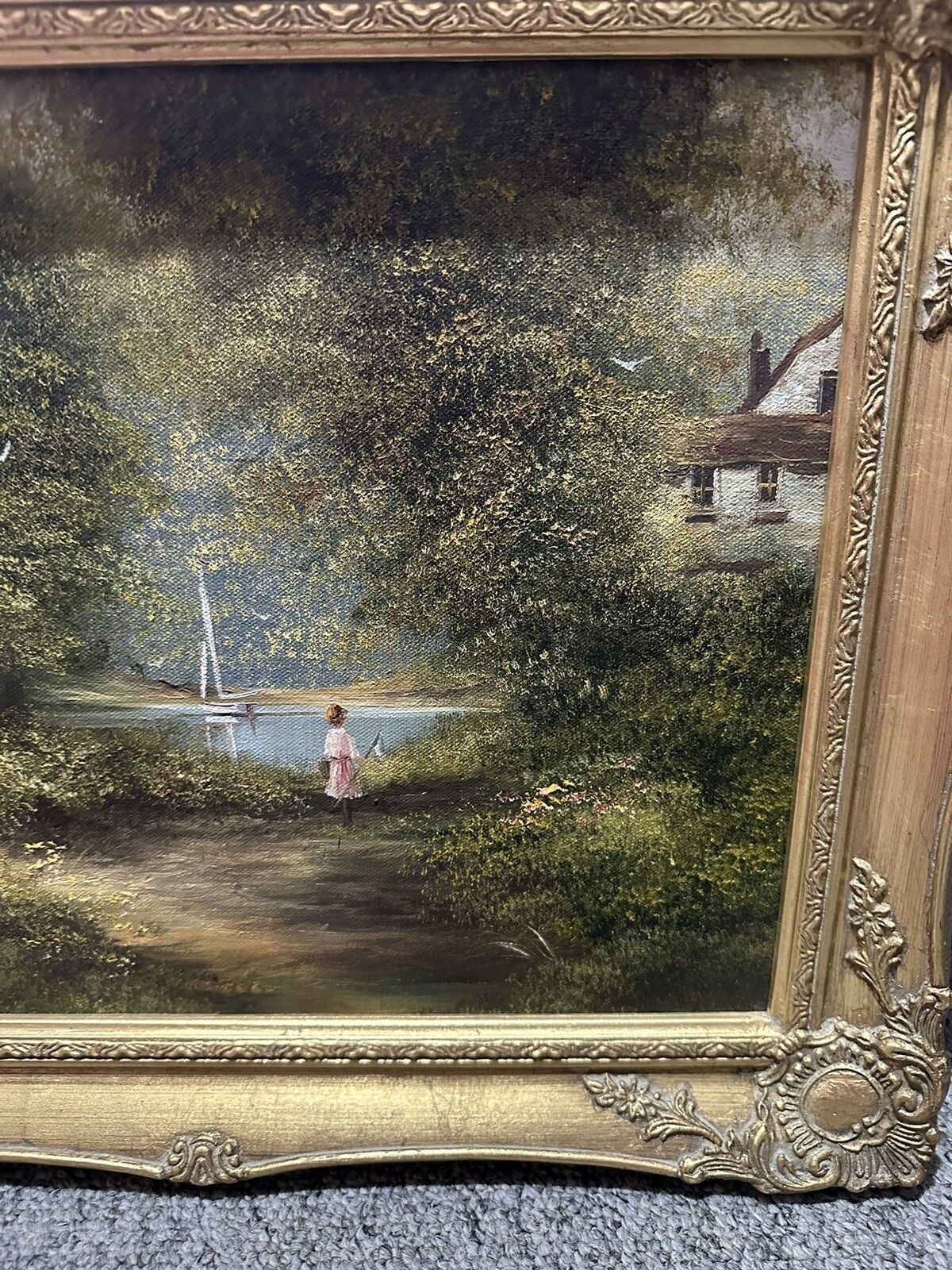 Les Parsons Original Oil On Canvas. ￼50cm By 40cm photo Art