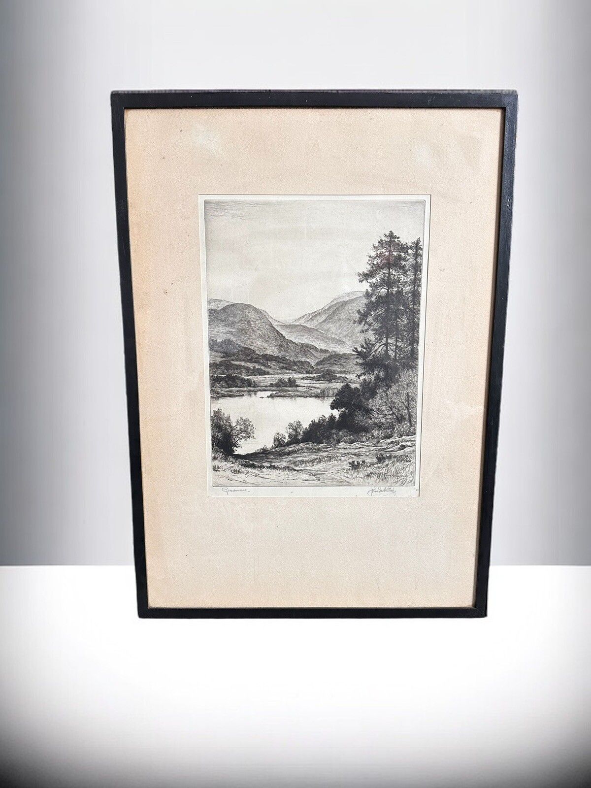 John Fullwood Ri Rba (1854 1931) Early 20th C Etching, Grasmere  Signed