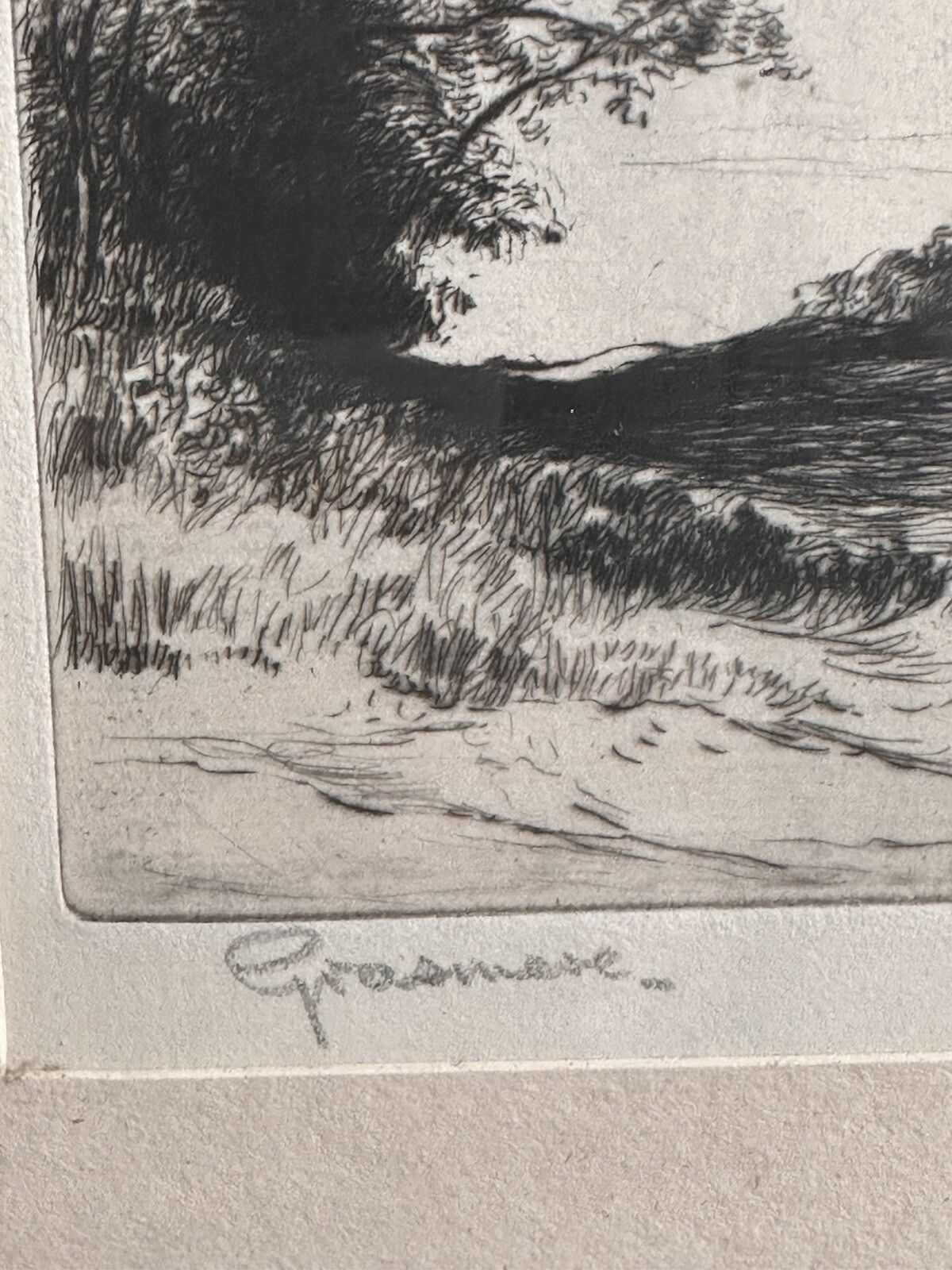 John Fullwood Ri Rba (1854 1931) Early 20th C Etching, Grasmere  Signed photo 95.0