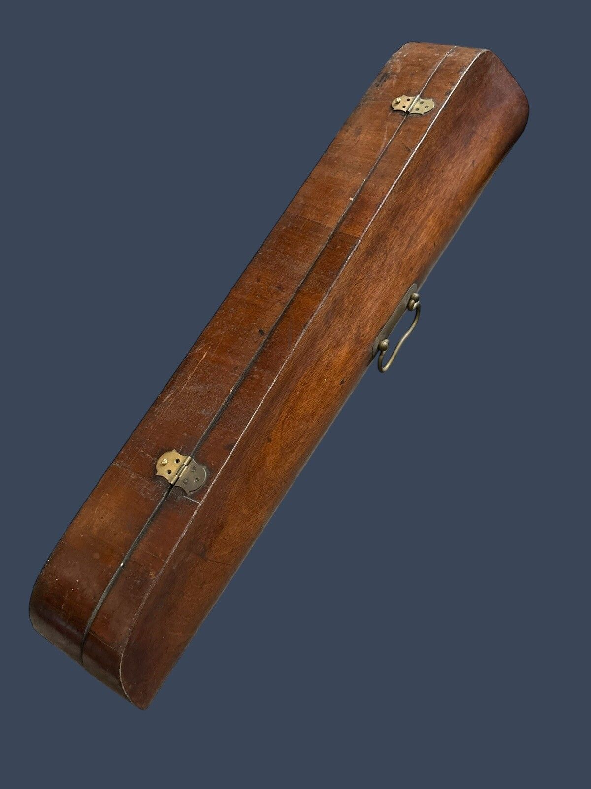 Stunning Victorian Antique Hardwood Violin Case photo vintage