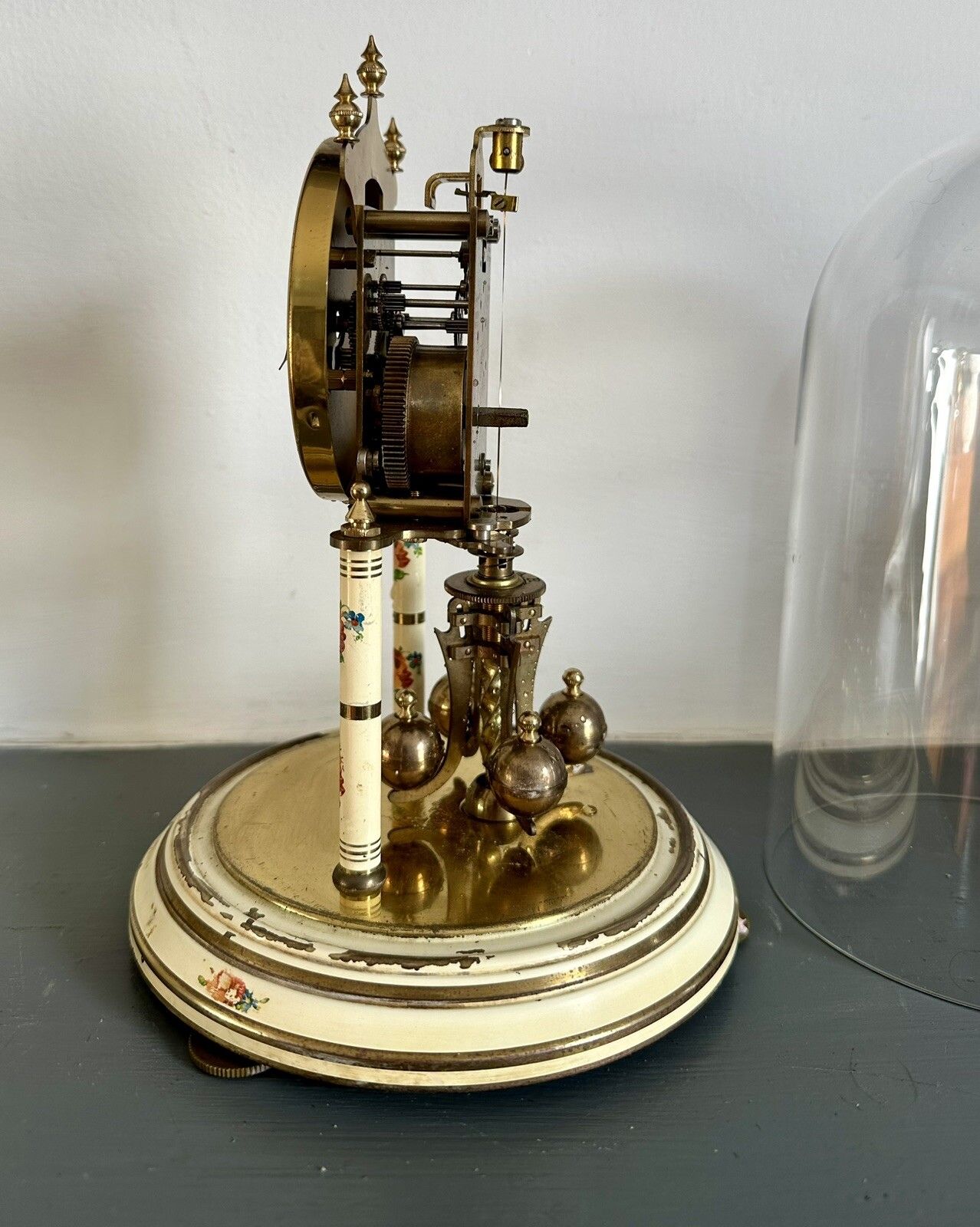 C1950’s Kieninger And Obergfell Kundo Glass Dome 400 Day Anniversary Clock. photo Home Decor