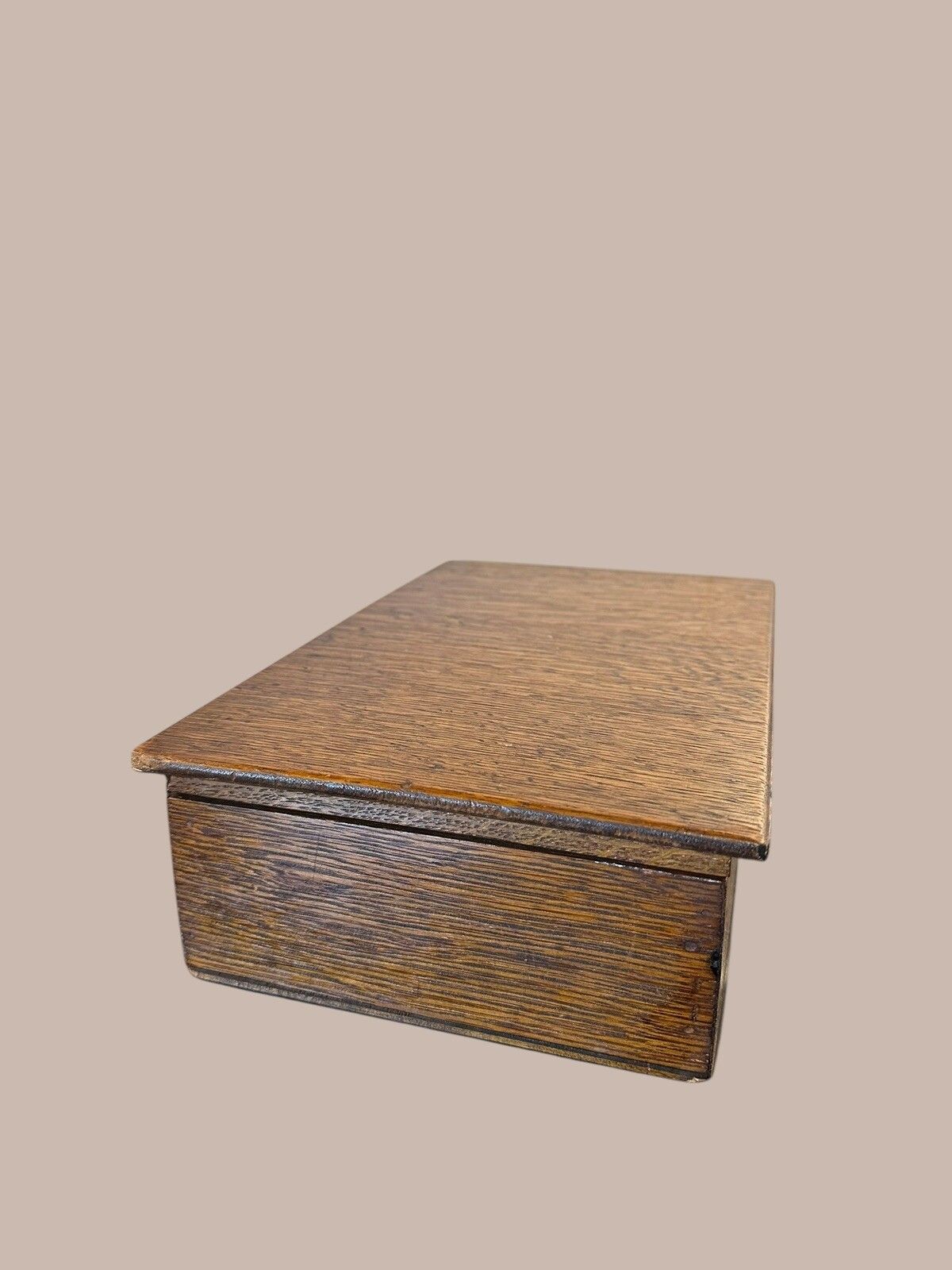 C1910 Antique Oak Table Cigar Box photo Home Decor