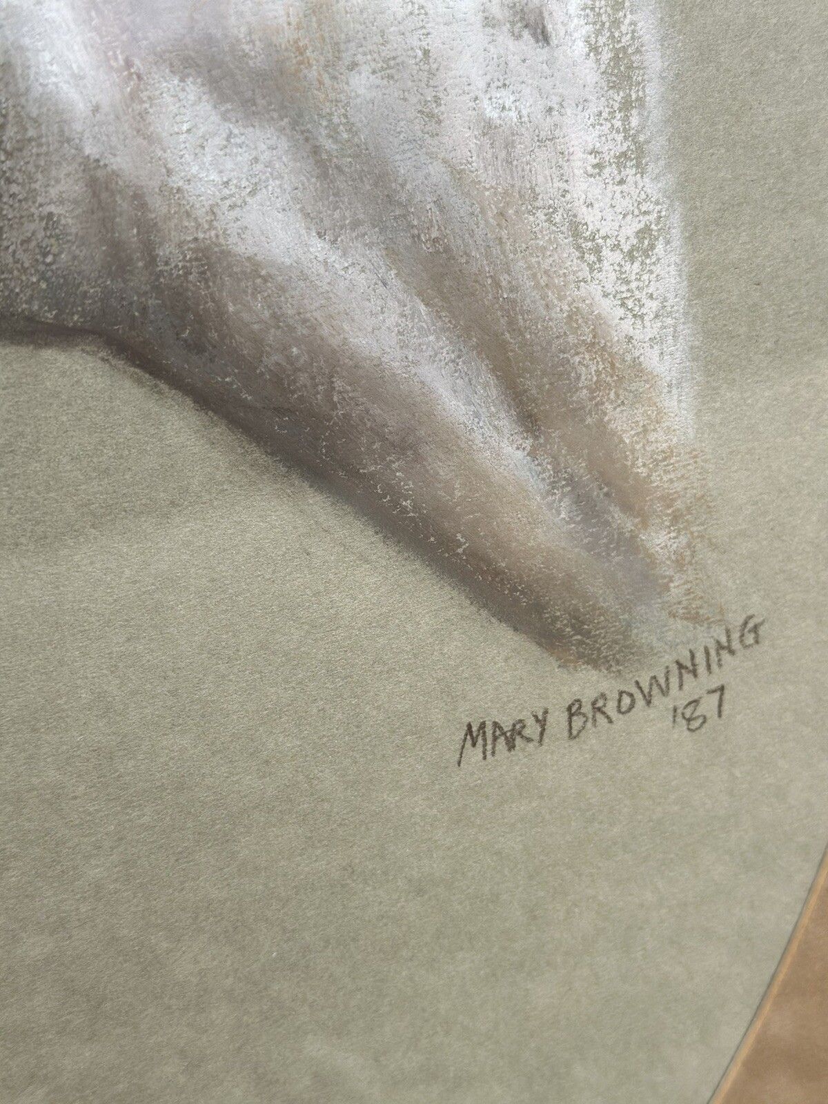Mary Browning Original Signed Pastel Art  Lily The Pink Horse 63cm By 52.5cm photo for sale