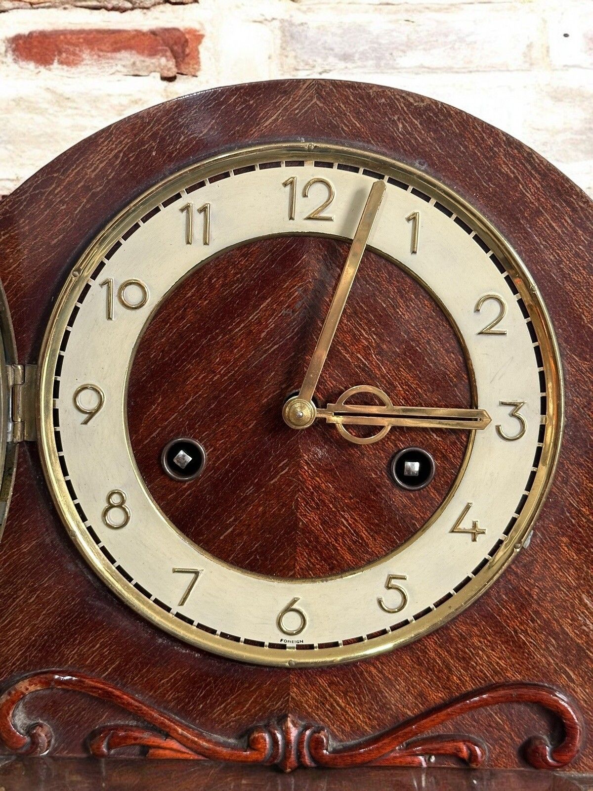 Art Deco Mantle Clock By Hac, Hamburg American Clock Company. Stunning photo for sale