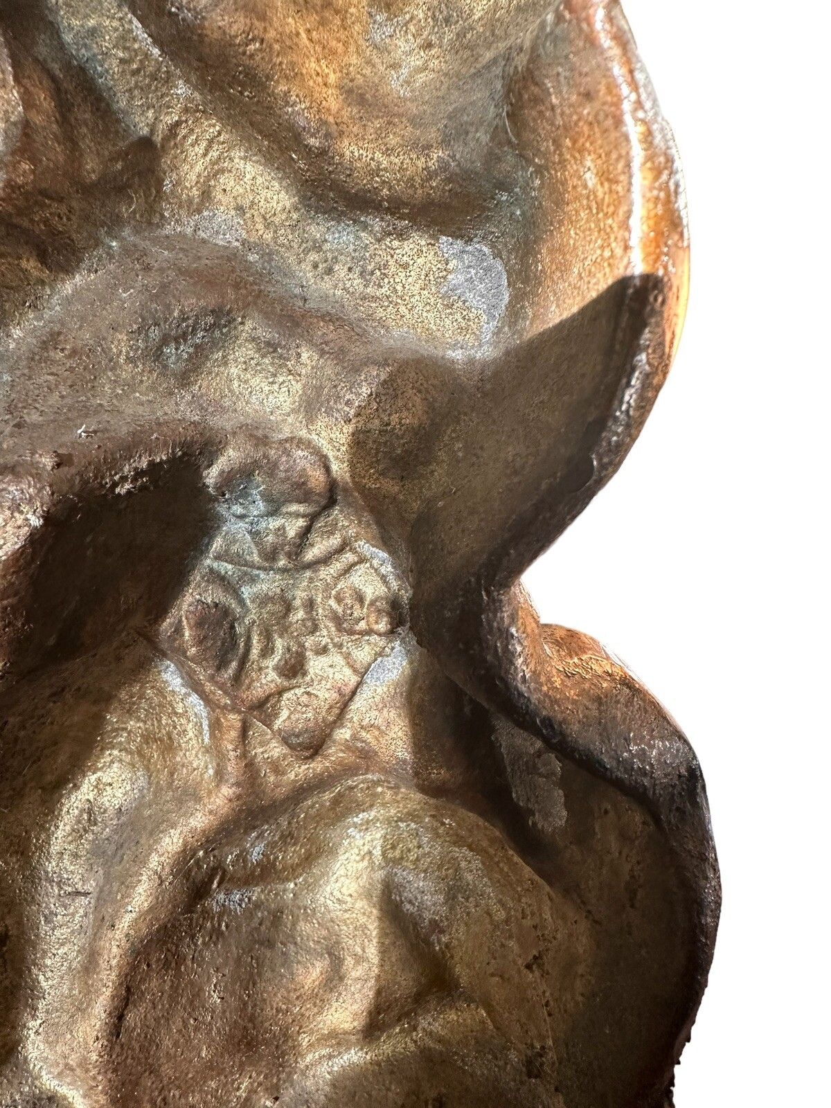 Exquisite Antique Heavy Brass Cherub Door Stop Statue 4.5kg 16” Tall Stamped photo furniture
