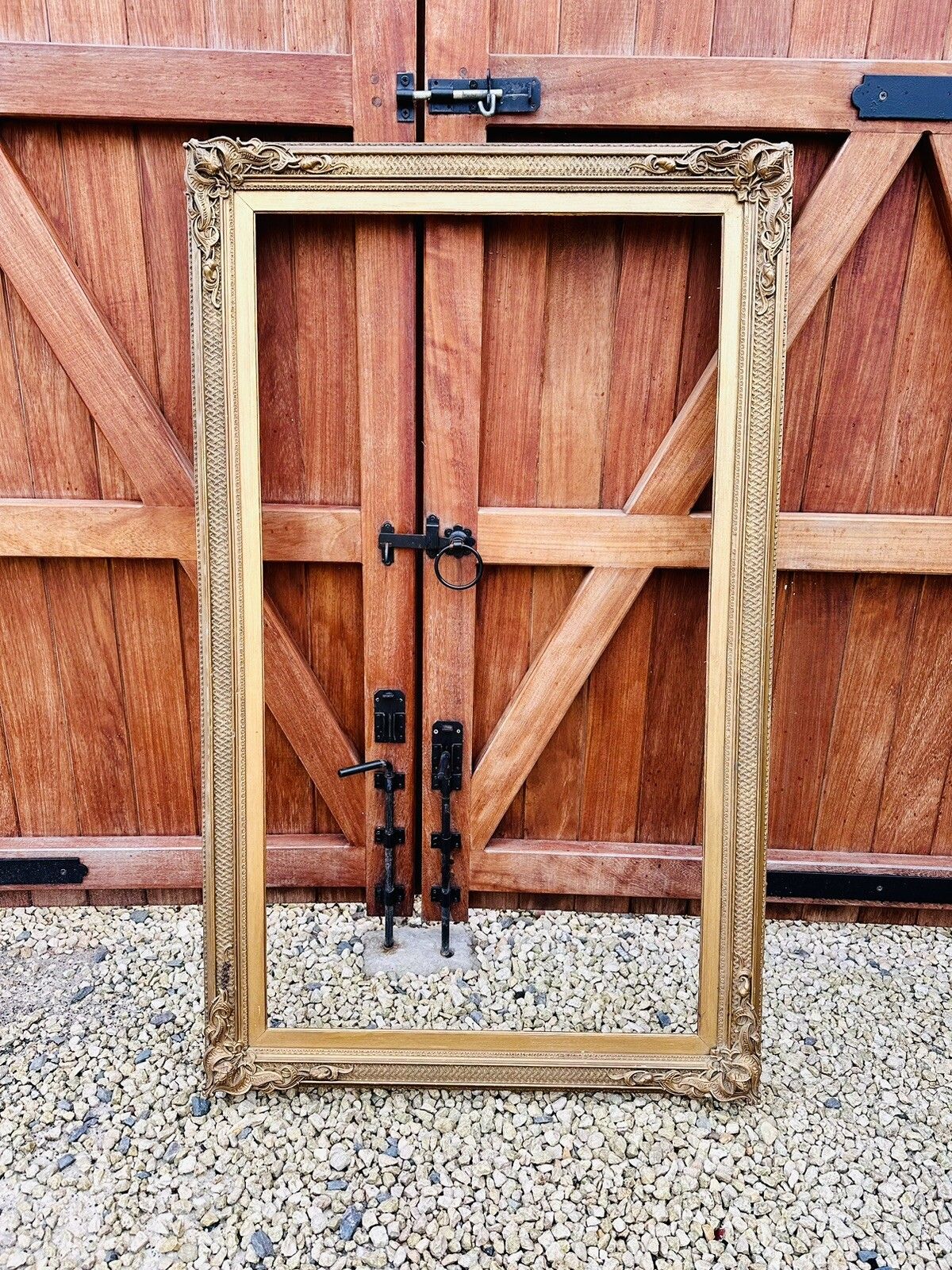￼Huge Antique 19th Century Wood Gilt Rococo Frame 150cm By 92cm
