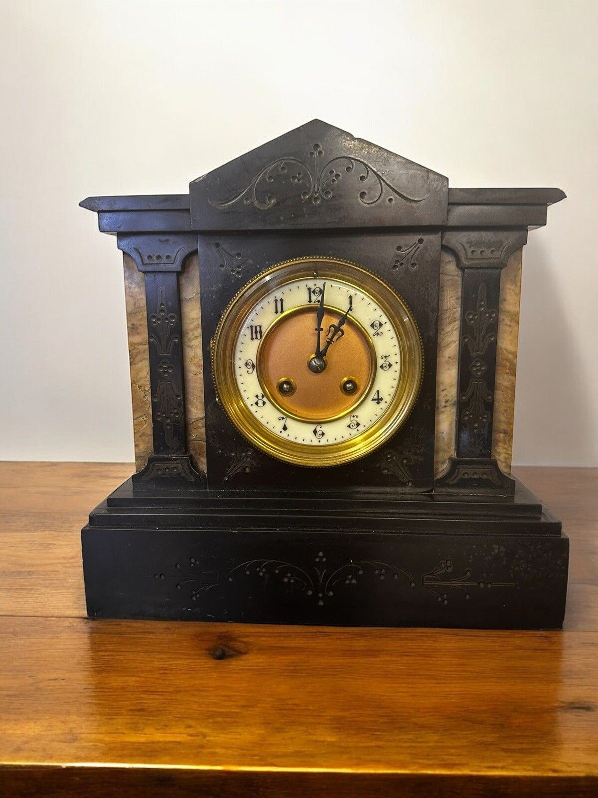 Beautiful 19 Century Victorian Architecture French Mantel Clock By Japy Freres photo furniture