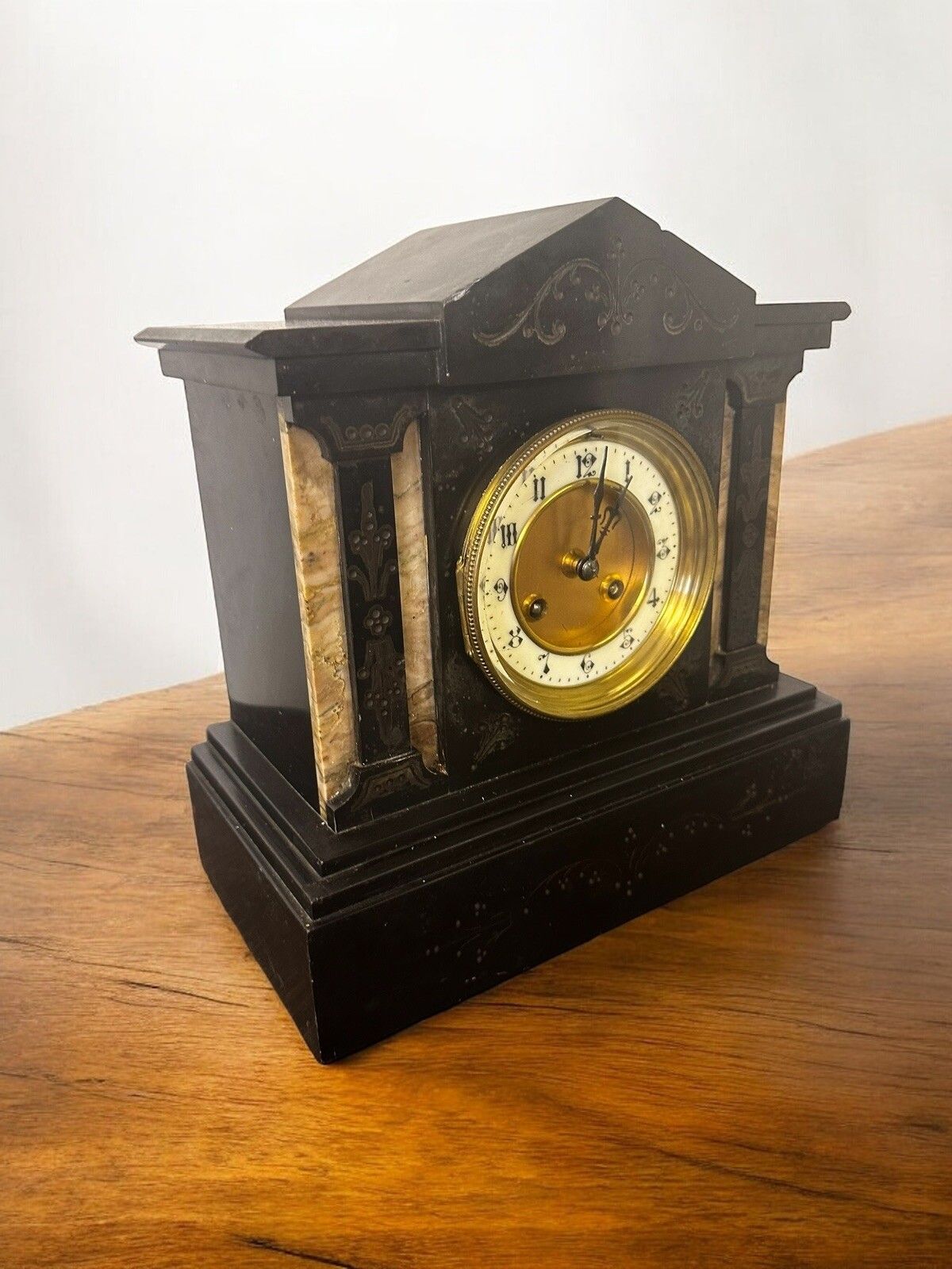 Beautiful 19 Century Victorian Architecture French Mantel Clock By Japy Freres photo 150.0