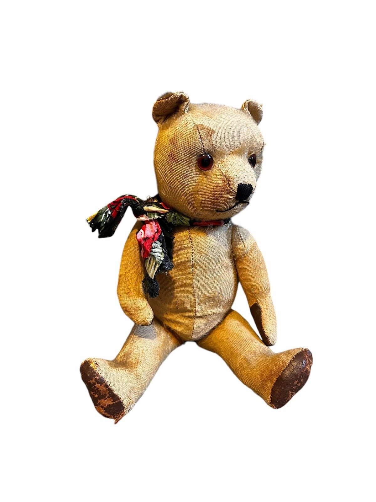 1930s/40s Straw Filled Jointed Teddy Bear 16” photo furniture