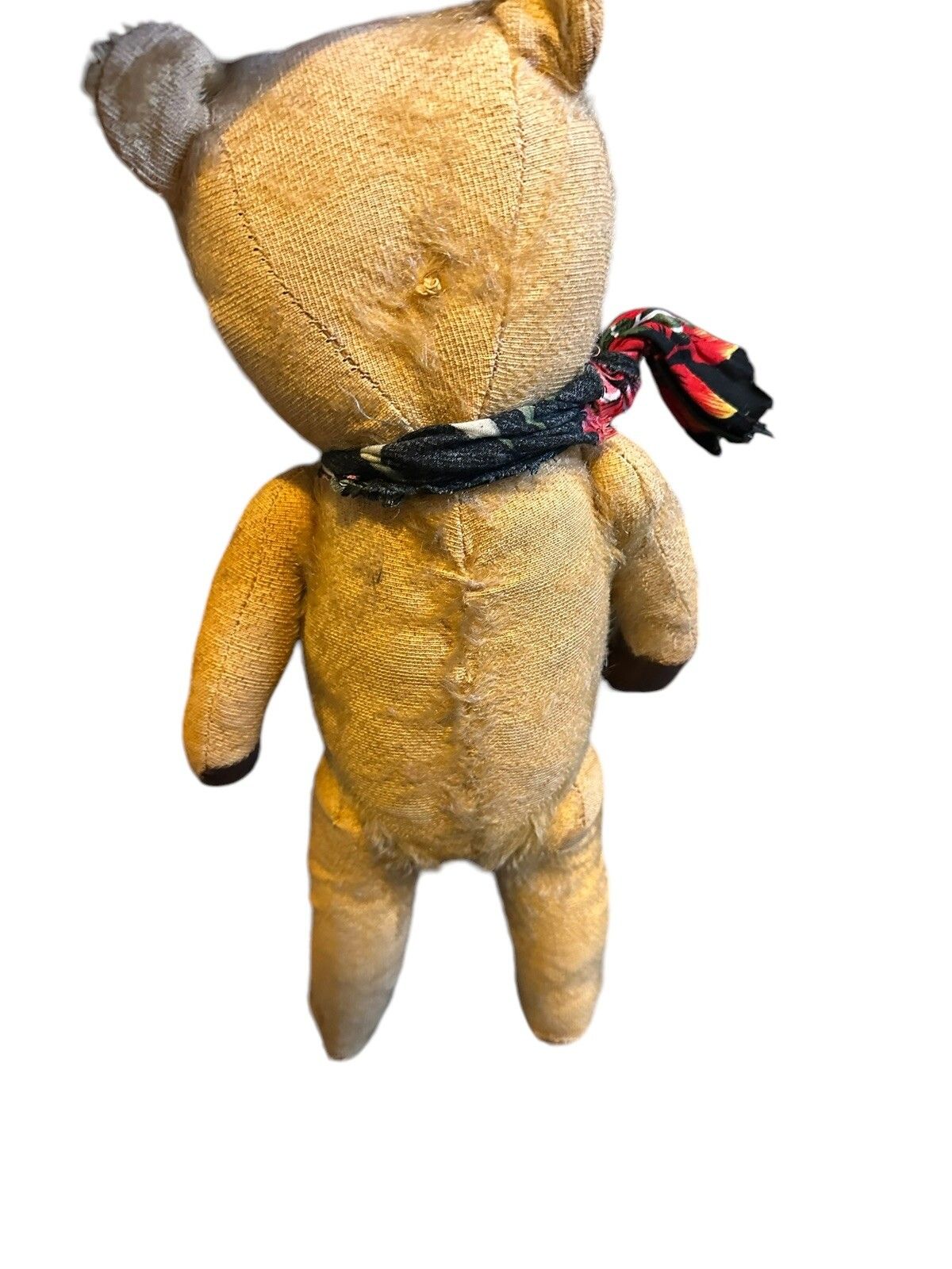 1930s/40s Straw Filled Jointed Teddy Bear 16” photo vinterior
