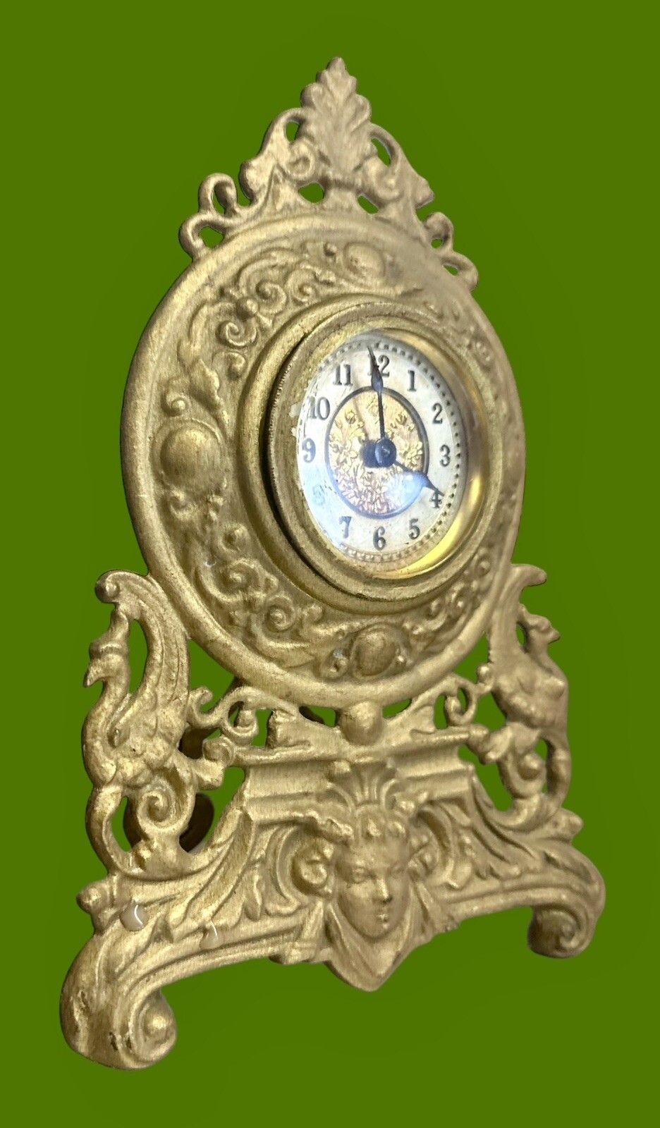 Ansonia Clock Co 1878 Rococco American Mantle Gold Gilt Pretty photo furniture