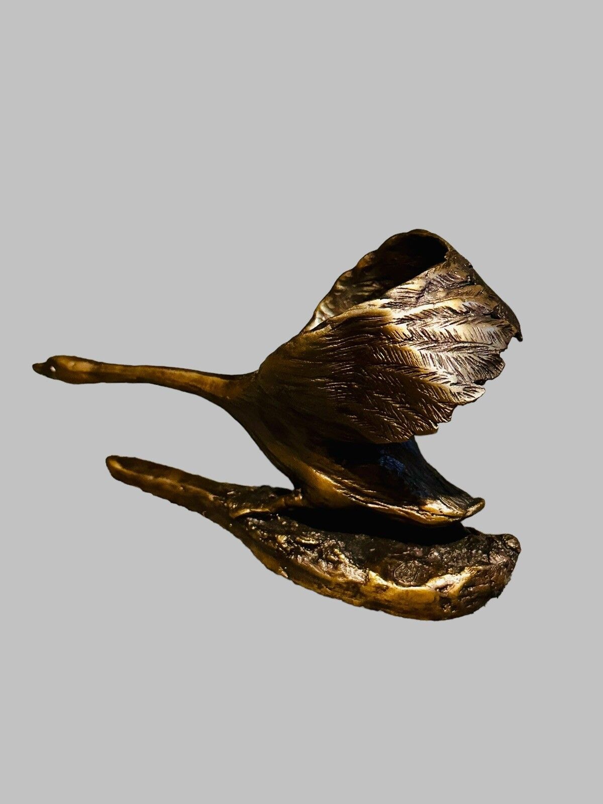 Fine Detail Bronze Car Bonnet Mascot Classic Car Automobile Enthusiast photo furniture