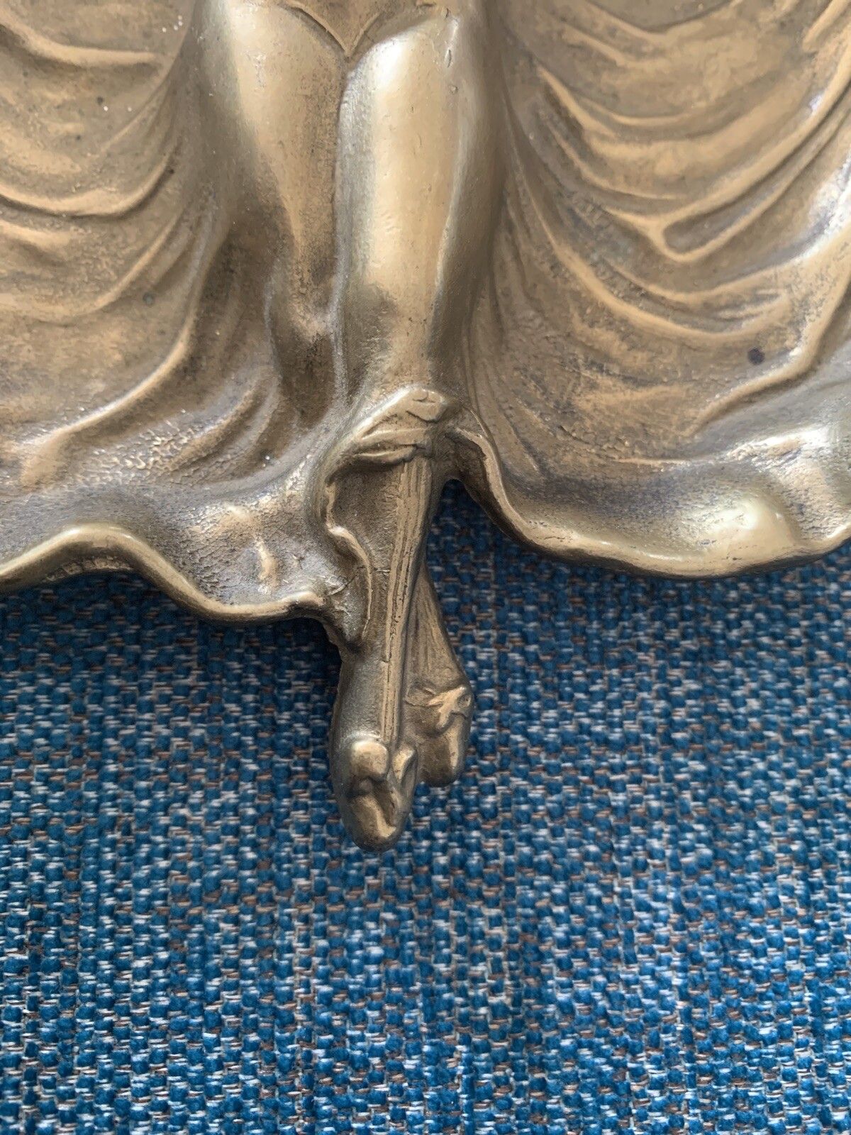 Art Nouveau Brass Bronze Tray Maiden Figure photo Home Decor