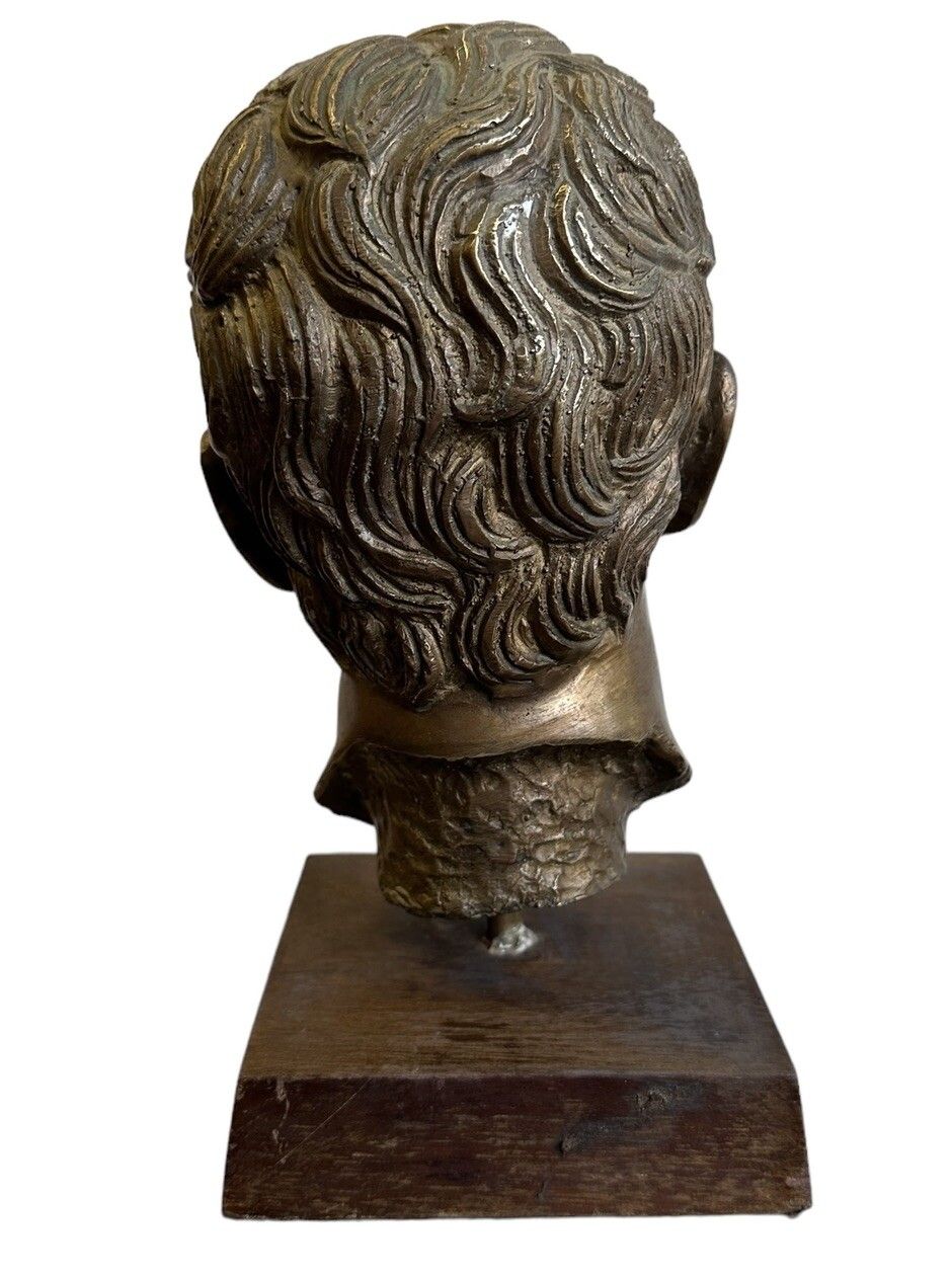 Antique Fine Detailed Bronze Head Bust photo buy