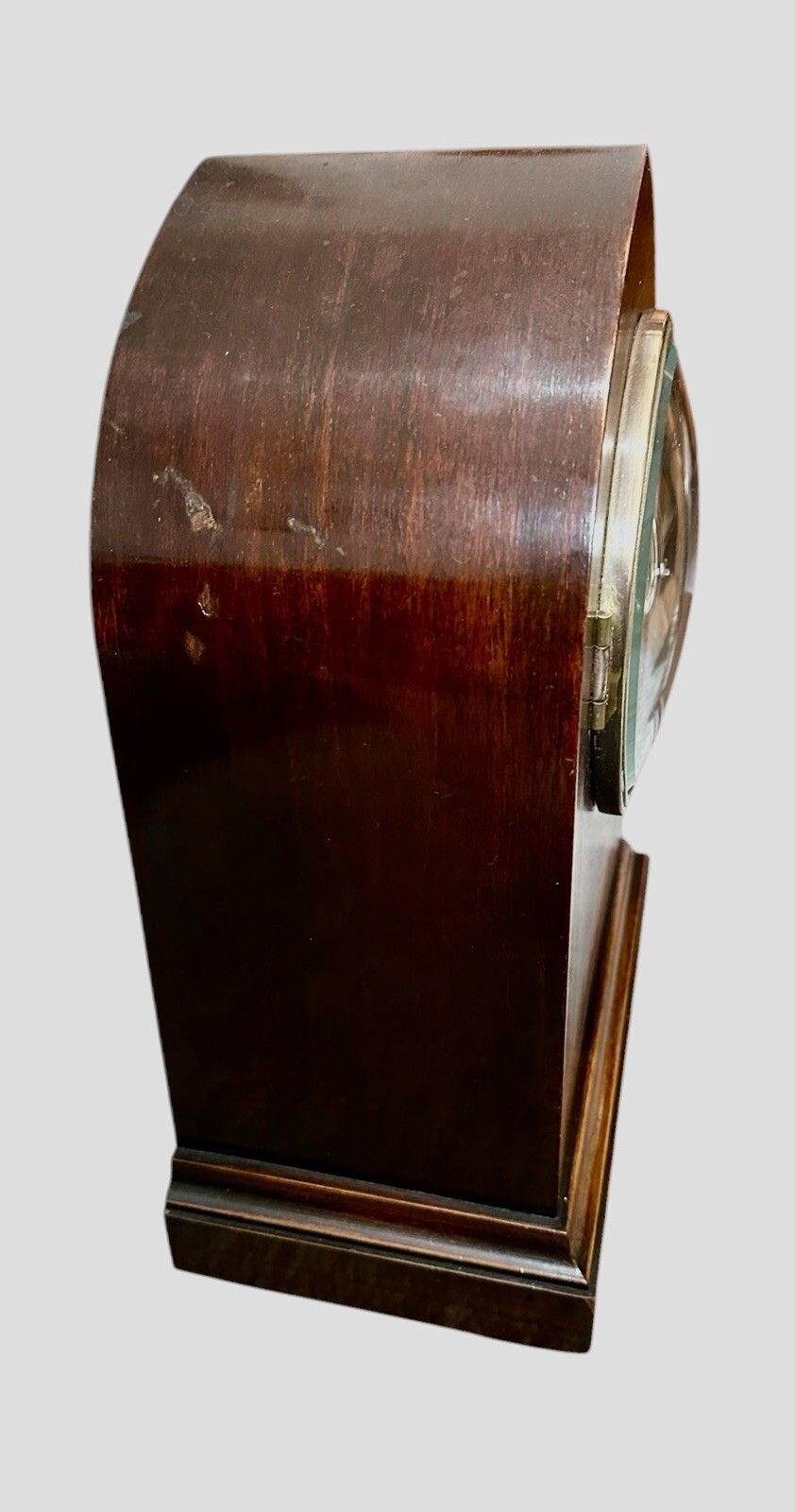 Edwardian Inlaid Mahogany Lancet Top Mantel Clock photo buy